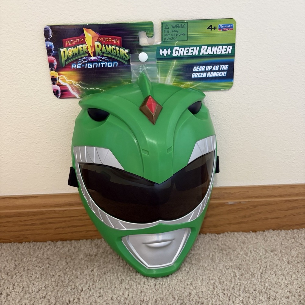 Mighty Morphin Power Rangers MMPR Re-Ignition Green Ranger Mask New With Tags